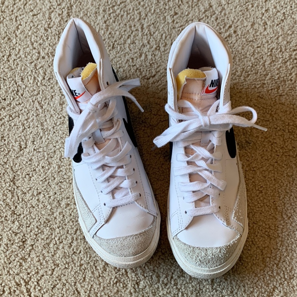 White Nike Blazers women size 7